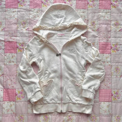 BXOXO Y2k Top Kawaii Hoodie Sweet Girl Zip UP Hoodies Bow Slim Women Long Sleeve Cute Punk Sexy Hoody Gothic 2000s Graphic weatshirt