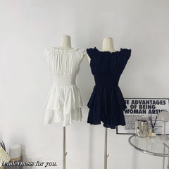 BXOXO - summer inspo One Shoulder Short Sleeve Dress Women's Summer 2025 New Openwork Sexy Mini Dress Vestidos