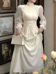 BXOXO party look inspos Fashion New Women Elegant Casual Long Dress Autumn Vintage A-Line Solid Party Birthday Dresses Female Clothes Robe Vestidos