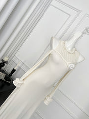 BXOXO - summer inspo Elegant Women Off Shoulder Bodycon Sweater Dress Temperament Long Sleeve Slim Fit Knitted Dress Fashion Party Dress