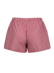 BXOXO - summer inspo Sweetown Christmas Preppy Y2K Red Plaid Elastic Waist Shorts Women Casual Loose Sweet Cute Summer Vacation Outfits