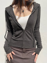 BXOXO - summer inspo Solid Knitted Autumn Winter Women’s Sweats Cardigan Long Sleeve Ribbed Causal Basic Fashion Zip Up Hooded Coat