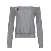 BXOXO Hoodie Y2K Winter Clothes Vintage 90s Women Sweatshirts One shoulder Korea Streetwear Aesthetic Sweeet Girl Hoodies Grunge Top