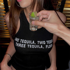 Bxoxo Y2K Streetwear Fashion Harajuku Grunge Punk Hip Hop Rock vintage Women's Crop Tops Sexy Slim Letter Print Black O-Neck Baby Tops