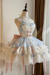 BXOXO - Love God's Promise Sleeveless Multi-layer Ruffle Sweet Elegant Princess Lolita Dress 3 Colors