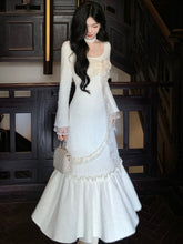 BXOXO party look inspos Elegant Floral Womens Dresses Flare Sleeves Lace Patchwork Birthday Party Dress Autumn Winter Female One Piece Vestidos Robe New