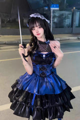 BXOXO - Love God's Promise Sleeveless Multi-layer Ruffle Sweet Elegant Princess Lolita Dress 3 Colors