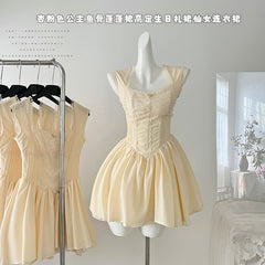 BXOXO - summer inspo French Style Fashion Sleeveless Fairy Dress 2025 Spring Summer New Sweet Dress Temperament Elegant Dress