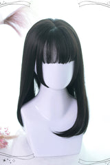 BXOXO Natural Hair-tail Medium Long Straight Hair Classic Lolita Wigs