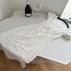 BXOXO - summer inspo Floral Print Slip Dress Women Summer Sexy Slim Elegant Fashion Casual Short Sleeve High Waist Fairy Dresses Ladies Clothing