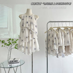 BXOXO - summer inspo Printed Mini Sleeveless Vintage Shorts Suit Sweet Women's New 2025 Autumn Shorts And Shirt Top 2-piece Set