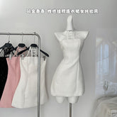 BXOXO - summer inspo Women Summer Sexy Backless Halter Dress Off Shoulder Slim Fit Sexy Bodycon Mini Dress Elegant Club Party Dress