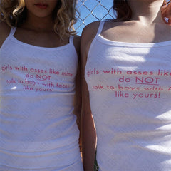 Bxoxo Emo Girls rock Y2K Street Sexy Women's Sleeveless Camisole Top Punk Harajuku aesthetic Hip Hop Grunge Streetwear Women's Shorts