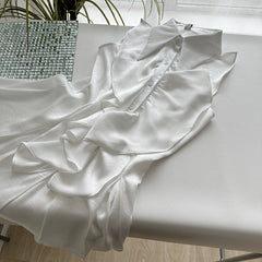 BXOXO - summer inspo Sleeveless White Dresses Women Halter Neck Ruffles Mini Dress Summer Elegant Sweet French Sexy Solid Color Fashion Dress