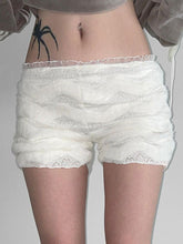 BXOXO - Lace Trim Heart Cutout Low-Rise Shorts