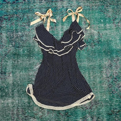 BXOXO Dresss Women Vintage Clothes 2000s Y2k Summer High waist Loose Lace Short Dreess Harajuku Sexy Femme Dress Polka Dot Mini Dress