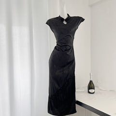 BXOXO - summer inspo New Chinese Style Tassel Cheongsam Women 2025 Vintage Dresses Fashion Temperament Evening Qipao Long Dress Party Vestidos