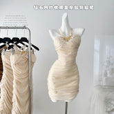 BXOXO - summer inspo Sexy Backless Suspender Dress for Women's Summer Vintage Niche Design Sleeveless Slimming Dresses