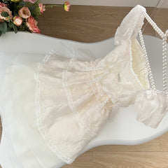 BXOXO - summer inspo Sweet Mini Dress Vintage Korean Elegant Fashion Party Dress Women Fairy Princess Puff Sleeve Dress Summer 2025