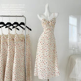BXOXO - summer inspo Fashion Floral Suspender Dresses Summer New Slim Fit Sexy Long Dress Woman Casual Beach Style Dresses