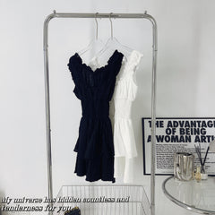 BXOXO - summer inspo One Shoulder Short Sleeve Dress Women's Summer 2025 New Openwork Sexy Mini Dress Vestidos