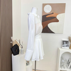 BXOXO - summer inspo Three-piece Suit With Long Sleeves Sets Women Casual Women's Aesthetics Dress Outfits Top Skirt Girl