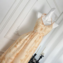 BXOXO - summer inspo Sexy V-Neck Suspender Dress Summer Holiday Fashion Backless A Line Strap Dress Fairy Seaside Beach Maxi Dress