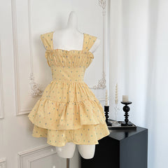 BXOXO - summer inspo Sweet Style Polka Dots Dress Women's Elegant Sleeveless Dresses Summer Cute Ruffled Dress Ladies