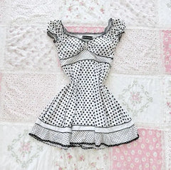 BXOXO Dresses Y2k Women Clothing Harajuku Aesthetic Casual Slim Polka Dot Sexy Femme Clothes Cute Kawaii Summer Mini Dress Robe Dress