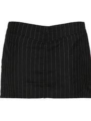 Black Striped Low Waisted Halter Skirt