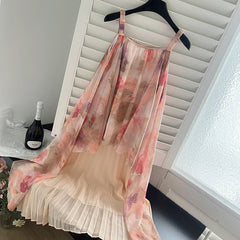 BXOXO - summer inspo Women's Summer New Beach Maxi Dress Sleeveless Backless Long Dress Niche Design Elegant Evening Party Slip Dresses