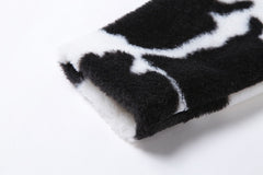 BXOXO - Faux Fur Cow Print Jacket