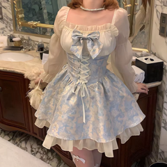 Bxoxo-shop prom dresses Fashionable Waist Slimming off-Shoulder Princess Short Skirt Summer New Sweet Spicy Fluffy Dress Women's Clothing