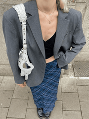 Vintage Checkered Maxi Skirt