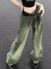 Vintage Wash Green 90s Boyfriend Jeans