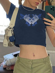 Wing Heart Vintage Crop Top