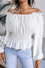 Bxoxo - Fashion Elegant Split Joint Off the Shoulder Tops(5 colors)