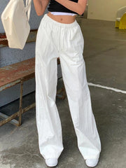 Drawstring Loose Cargo Wide Leg Pants