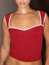 Contrast Color Crop Tank Top