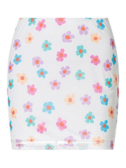 Mesh Floral Print Mini Skirt