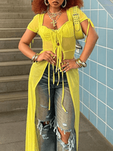 Mesh Perspective Strap Knits