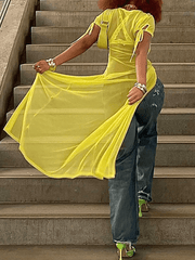 Mesh Perspective Strap Knits