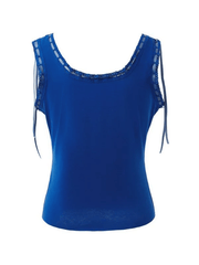 Neckline Lace Stitching Cami Top