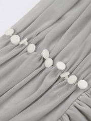 Ruched Mesh Micro Mini Skirt