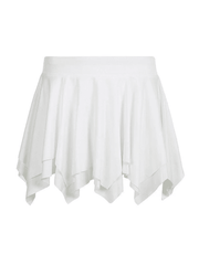 Solid Color Asymmetric Mini Skirt