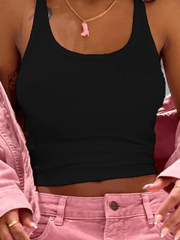 Solid Color Casual Fit Cami Top