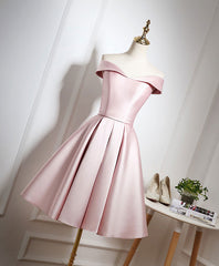 BXOXO Cute Pink A Line Short Prom Dress, Pink Evening Dress