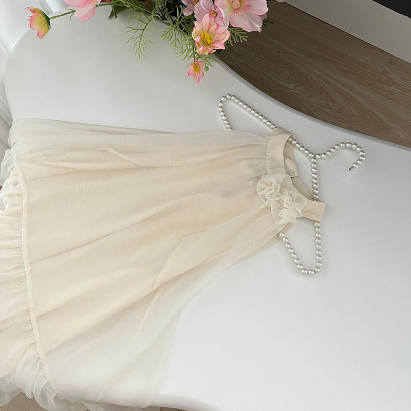 BXOXO - summer inspo Fashion Sweet Dress for Women Gentle Style Sleeveless Loose Halter Dress Summer 2025 New Holiday Beach Dress
