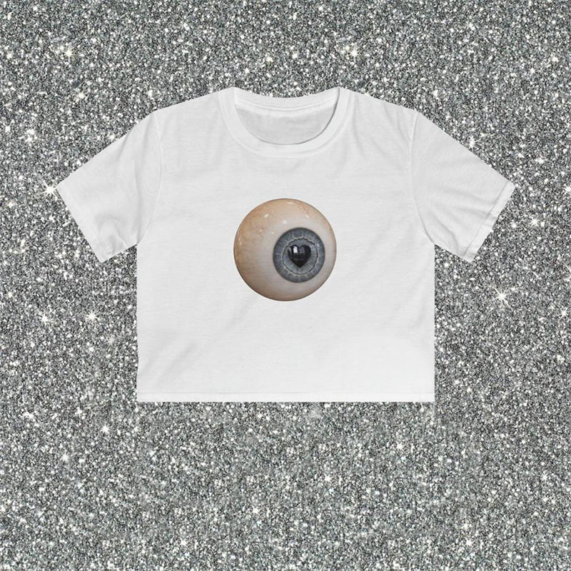 Bxoxo Gothic Aesthetic Punk Y2K Harajuku vintage Emo Girls Baby Crop Tops Chic Geometric Pattern Print Street Hip Hop Rock Women's Top