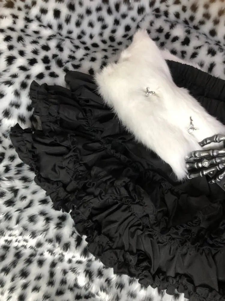 BXOXO Skirts Punk Emo Girl Clothes 2000s Gothic Hip Hop Femme Mini Skirt Sexy Summer Lolita Ball Gown Harajuku Y2k Shorts Skirt Women